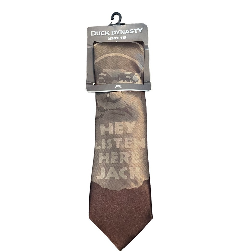 Duck Dynasty A&E Uncle Si  Hey Listen Here Jack Brown/ Tan Tie NWT